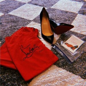 Christian Louboutin Black Nappa Leather Pigalle Follies 100mm